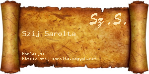 Szij Sarolta névjegykártya